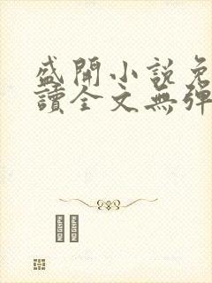 盛开小说免费阅读全文无弹窗