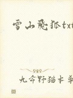 雪山飞狐txt