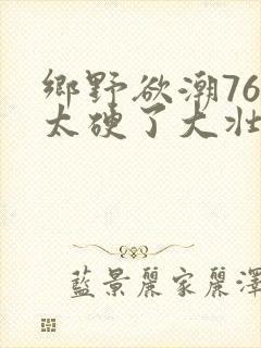 乡野欲潮76章太硬了大壮下载