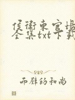 侯卫东官场笔记全集txt下载