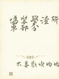 伪装学渣所有开车部分封面