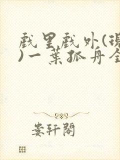 戏里戏外(现场)一叶孤舟全文免费阅读封面