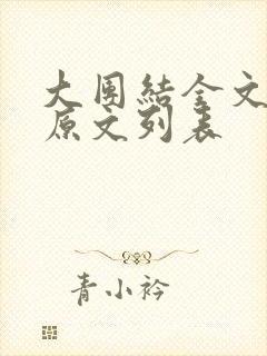 大团结全文阅读原文列表封面