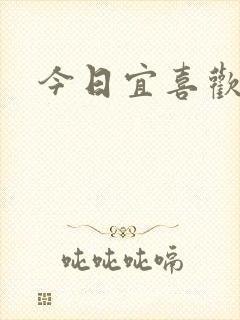 今日宜喜欢封面