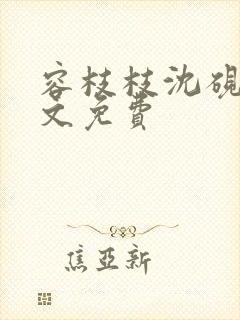 容枝枝沈砚书全文免费封面