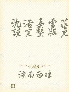 沈浩秦雪菲的小说完整版免费笔趣阁