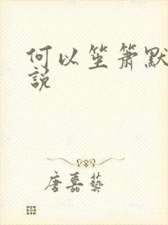何以笙箫默 小说