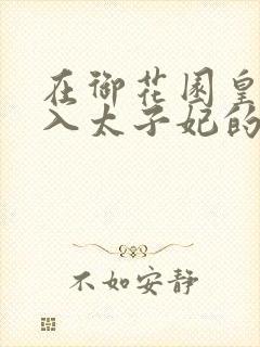 在御花园皇上进入太子妃的小说