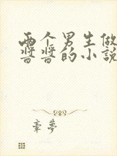 两个男生做酿酿酱酱的小说