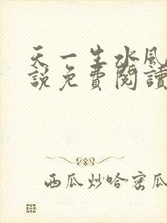 天一生水风流小说免费阅读封面