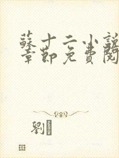 苏十二小说最新章节免费阅读全文