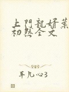 上门龙婿叶辰萧初然全文