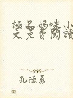 极品妈咪小说全文免费阅读