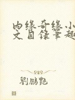 内缘奇缘小说全文目录笔趣阁