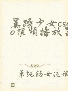 暴躁少女csgo视频播放器推荐