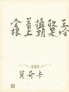 含着摄政王的紫根上朝是啥小说封面