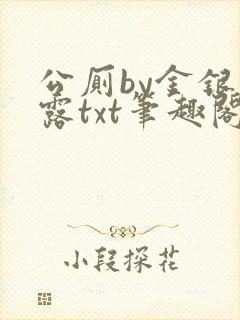 公厕by金银花露txt笔趣阁免费阅读