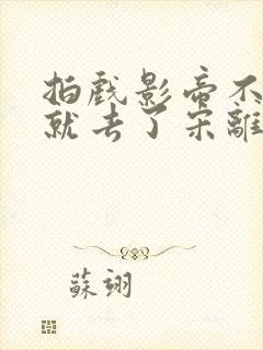 拍戏影帝不小心就去了宋离