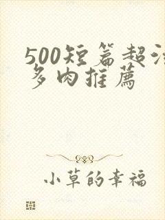 500短篇超污多肉推荐