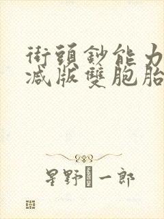 街头钞能力无删减版双胞胎