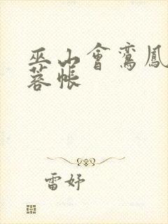 巫山会鸾凤颠芙蓉帐封面