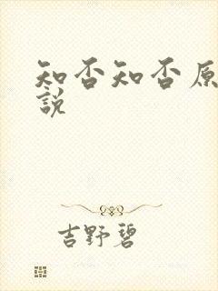 知否知否原著小说