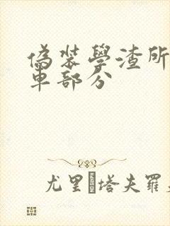 伪装学渣所有开车部分封面