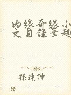 内缘奇缘小说全文目录笔趣阁