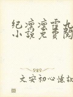 纪凛凛霍九霖的小说免费阅读在线封面