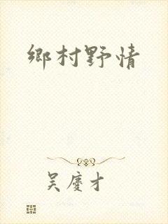 乡村野情封面