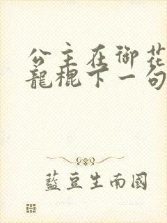 公主在御花园吃龙棍下一句