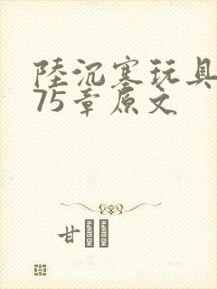 陆沉塞玩具高速75章原文