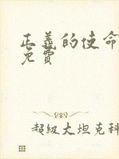 正义的使命全文免费封面