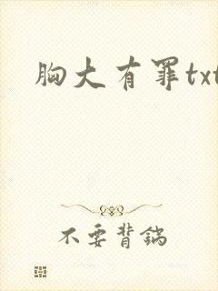 胸大有罪txt
