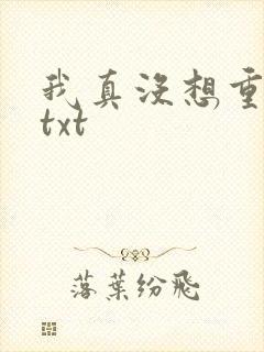 我真没想重生啊txt