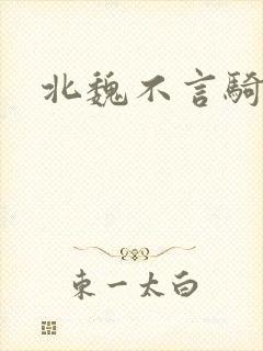北魏不言骑