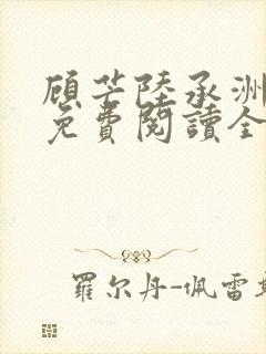 顾芒陆承洲小说免费阅读全文免费阅读下载封面