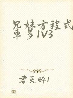 兄妹方程式多R车多1V3