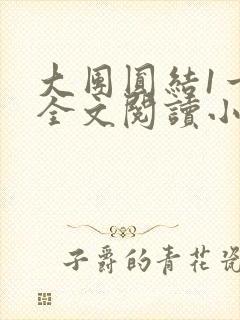 大团圆结1一6全文阅读小说于兜兜