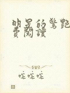 明星的惊艳史免费阅读