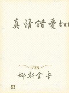 真情错爱txt封面