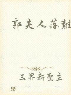 郭夫人落难封面