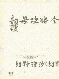 韵母攻略全文阅读