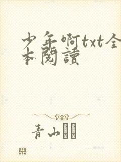 少年啊txt全本阅读
