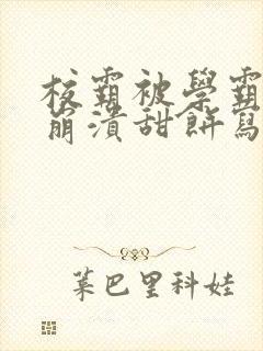 校霸被学霸玩到崩溃甜饼写手