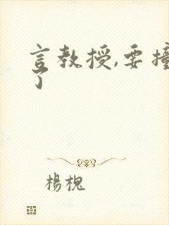 言教授,要撞坏了