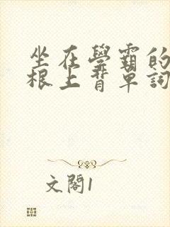 坐在学霸的大紫根上背单词视频