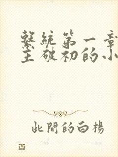 系统第一章给宿主破初的小说