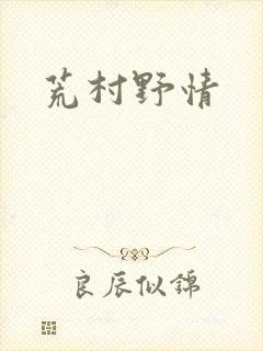 荒村野情封面