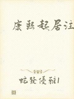 康熙起居注封面